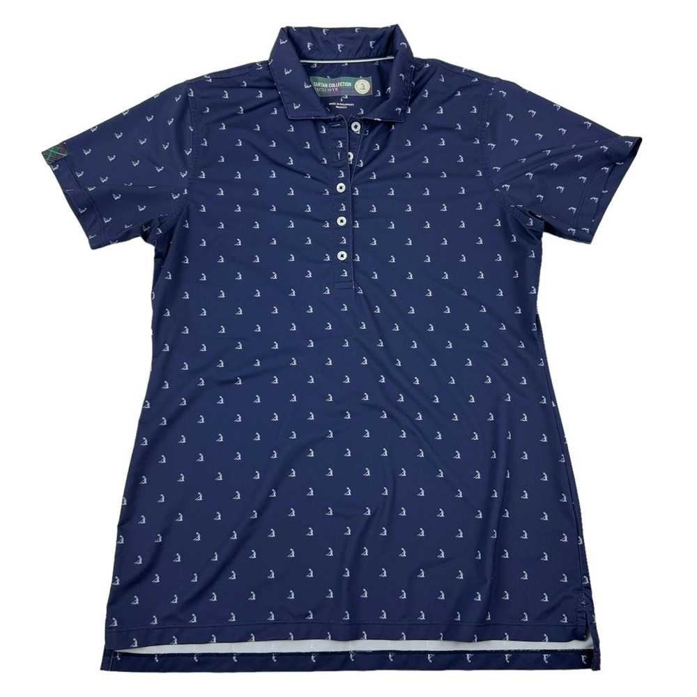 Donald Ross Sportswear Pinehurst TARTAN COLLECTION Blue Putterboy Polo S/S Sz S - Picture 1 of 7